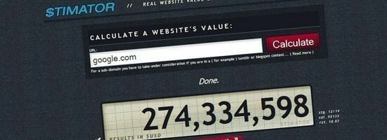 Evaluer financièrement un site web