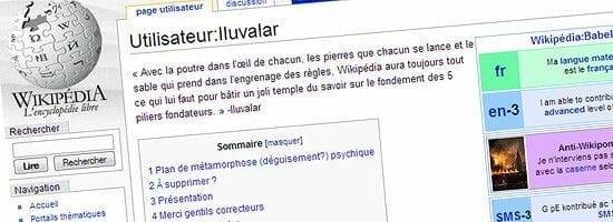 Wikipedia détourné en Blog perso
