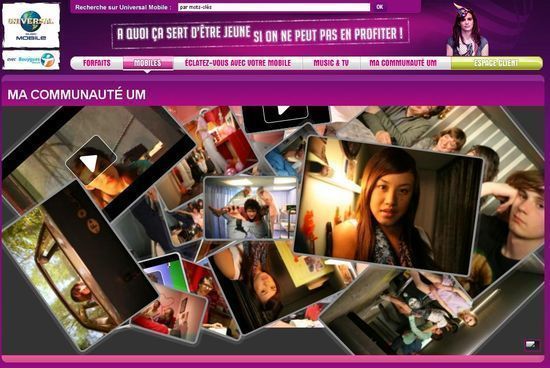 Universal Mobile lance son site communautaire