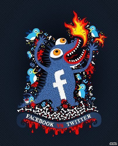 [Infographie] Twitter VS Facebook