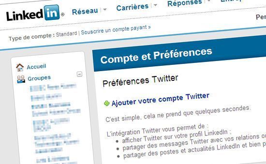 twitter linkedin1 Rattacher un compte Twitter à votre fiche LinkedIn